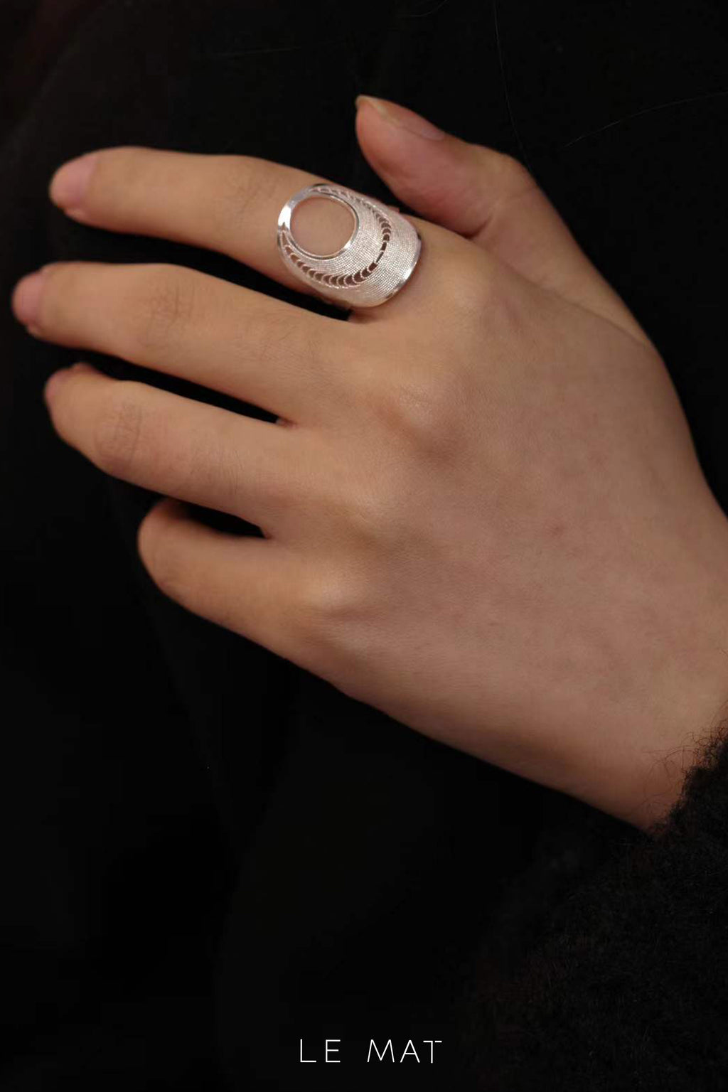 Lunar Eclipse Filigree Ring