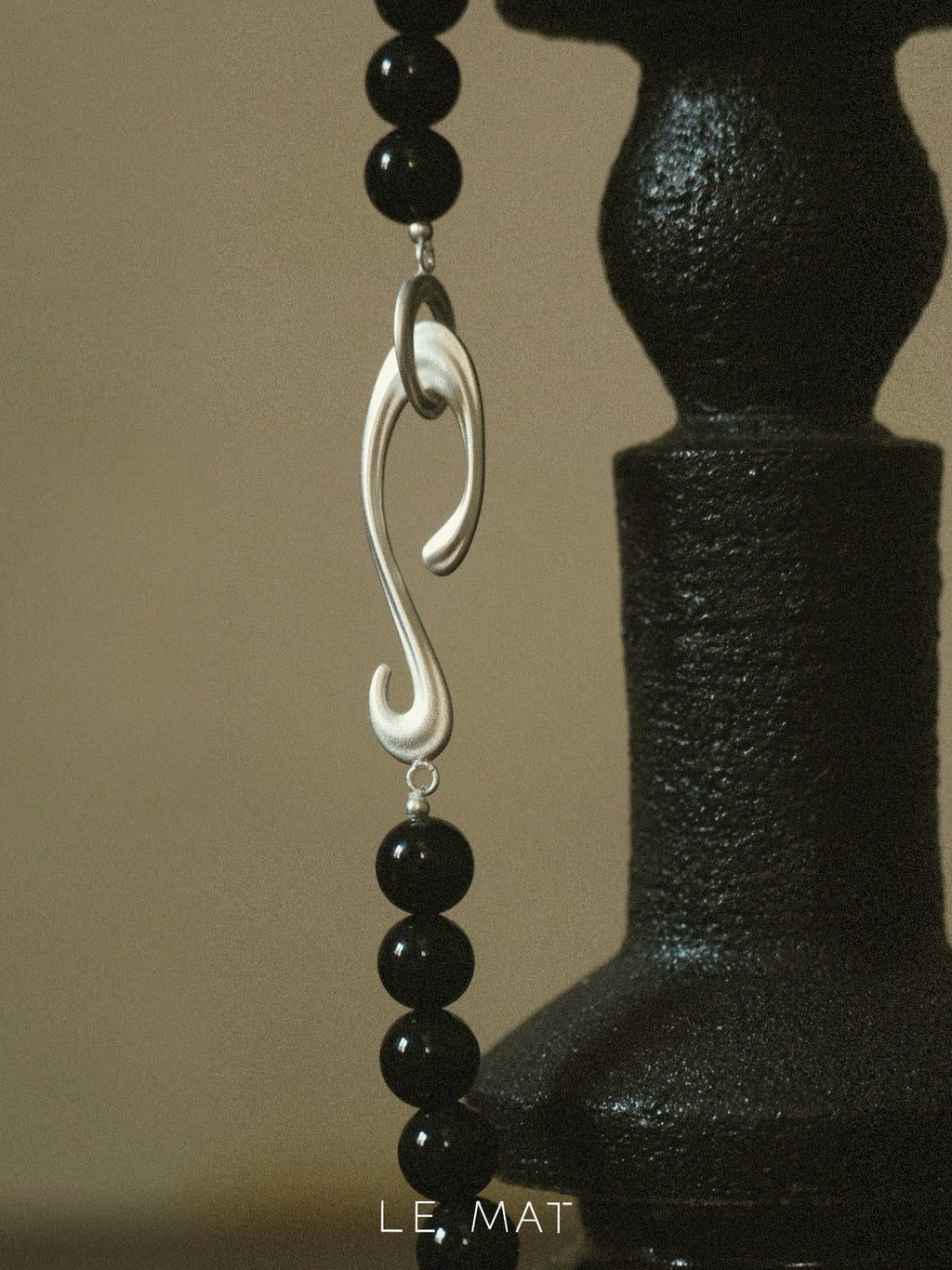 Brushstroke Black Onyx Necklace