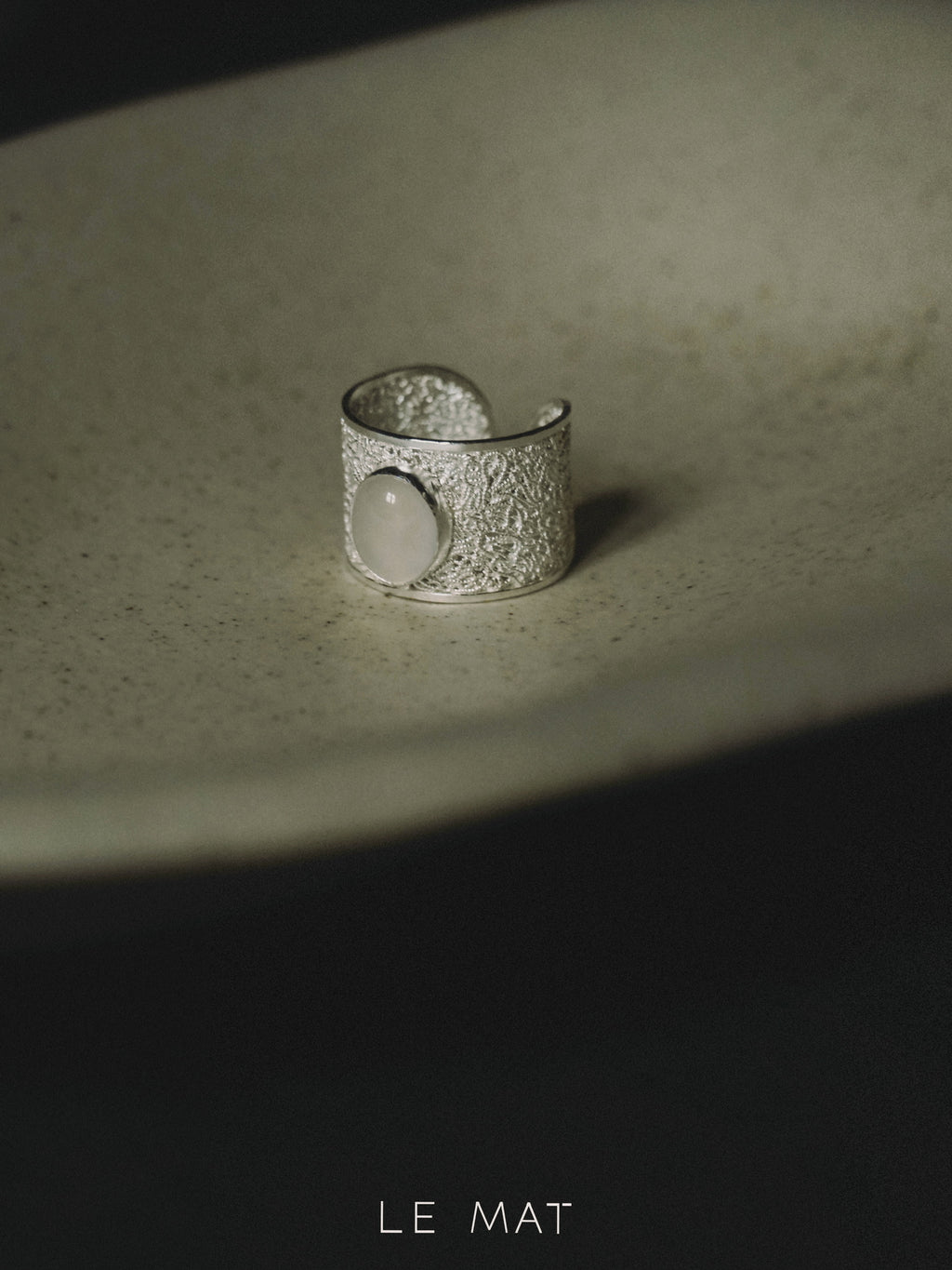 Moonstone Tangled Thread Ring