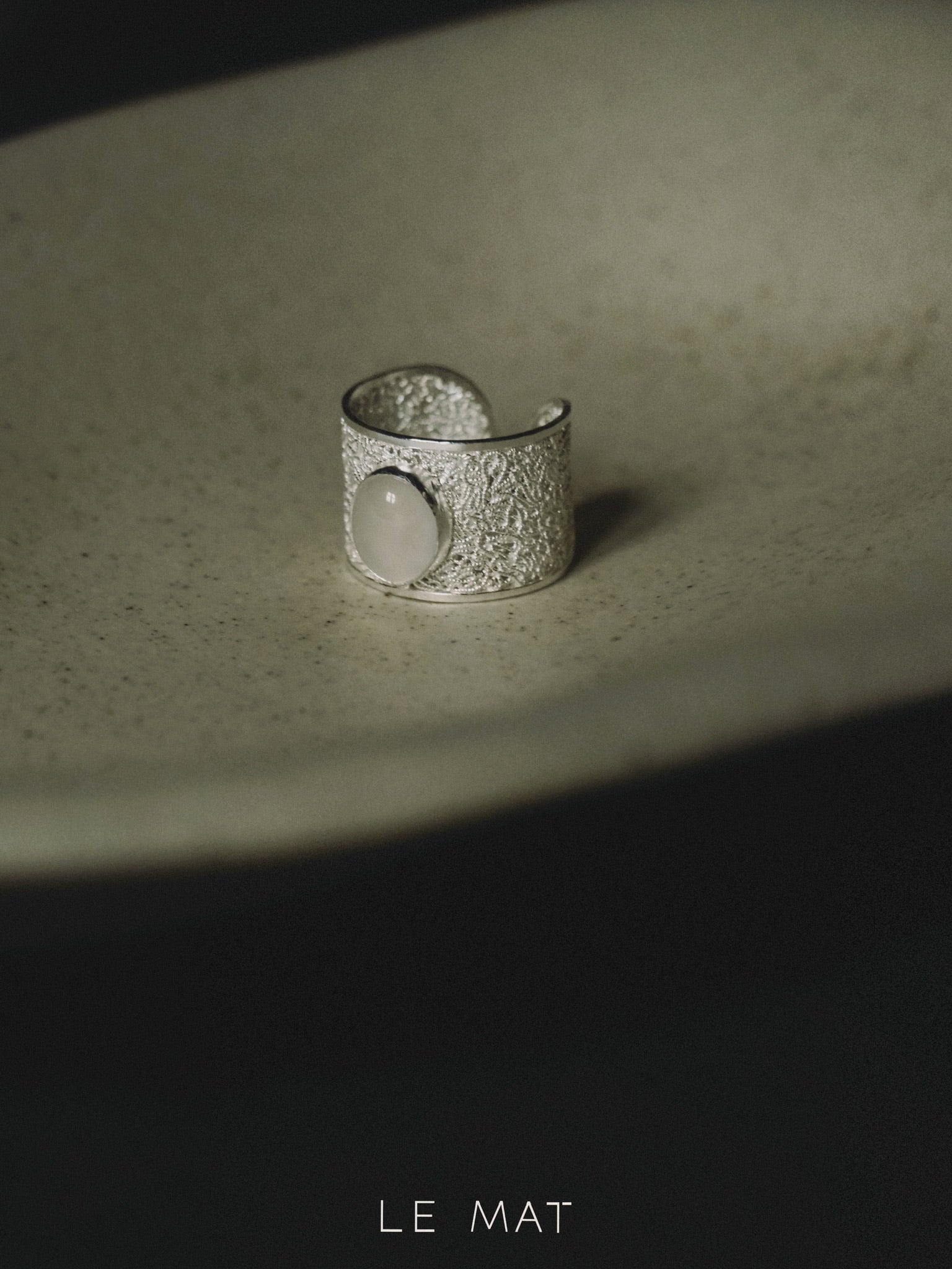 Moonstone Tangled Thread Ring