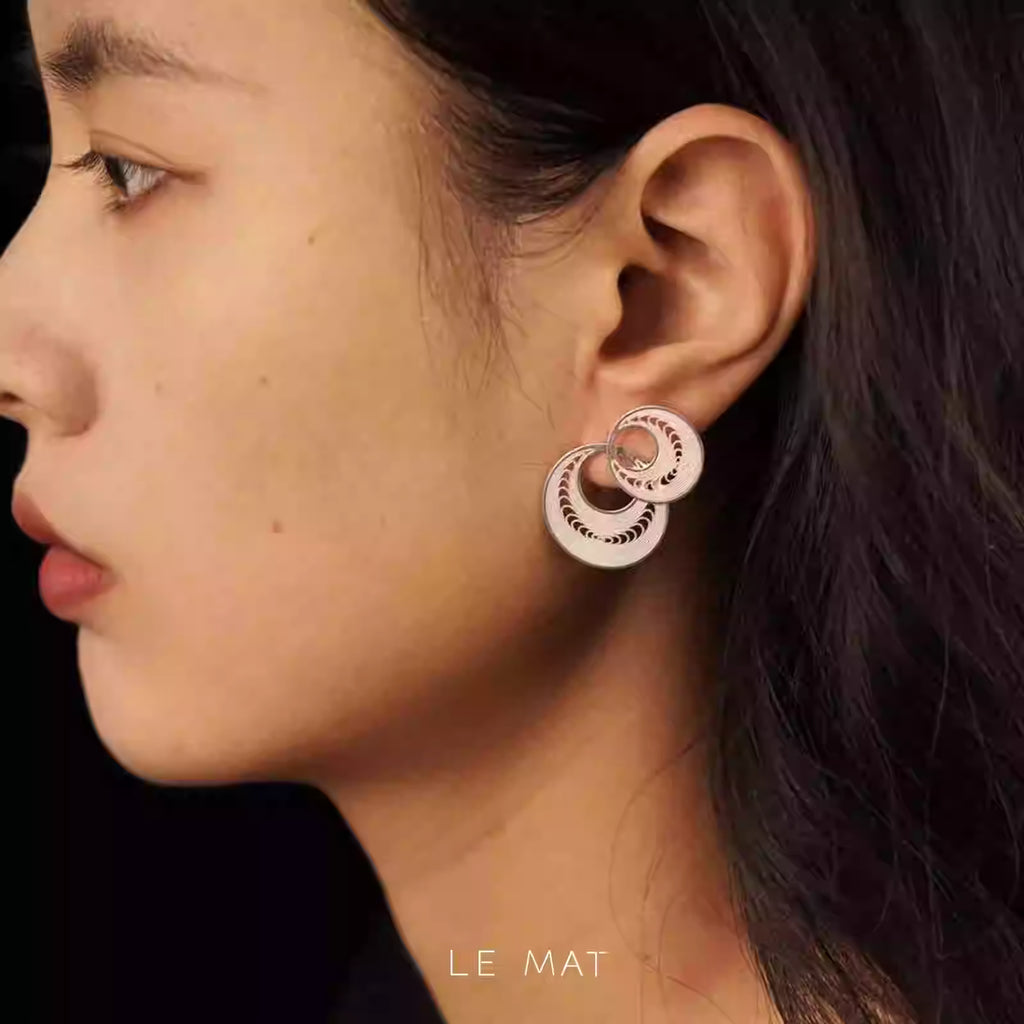 Lunar Eclipse Filigree Earrings