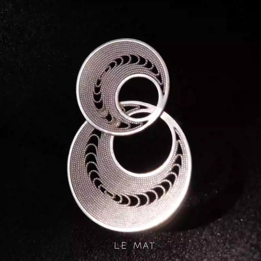 Lunar Eclipse Filigree Earrings