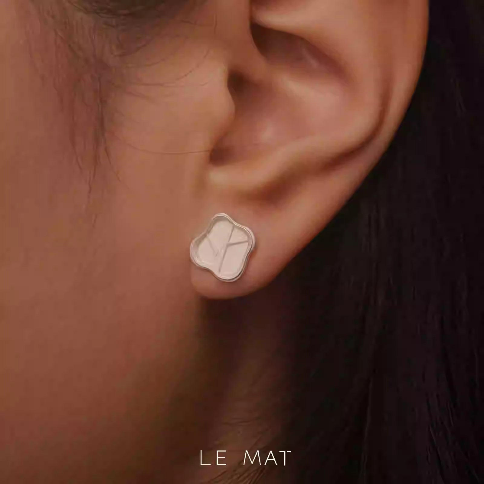 Floral Silhouette Earring