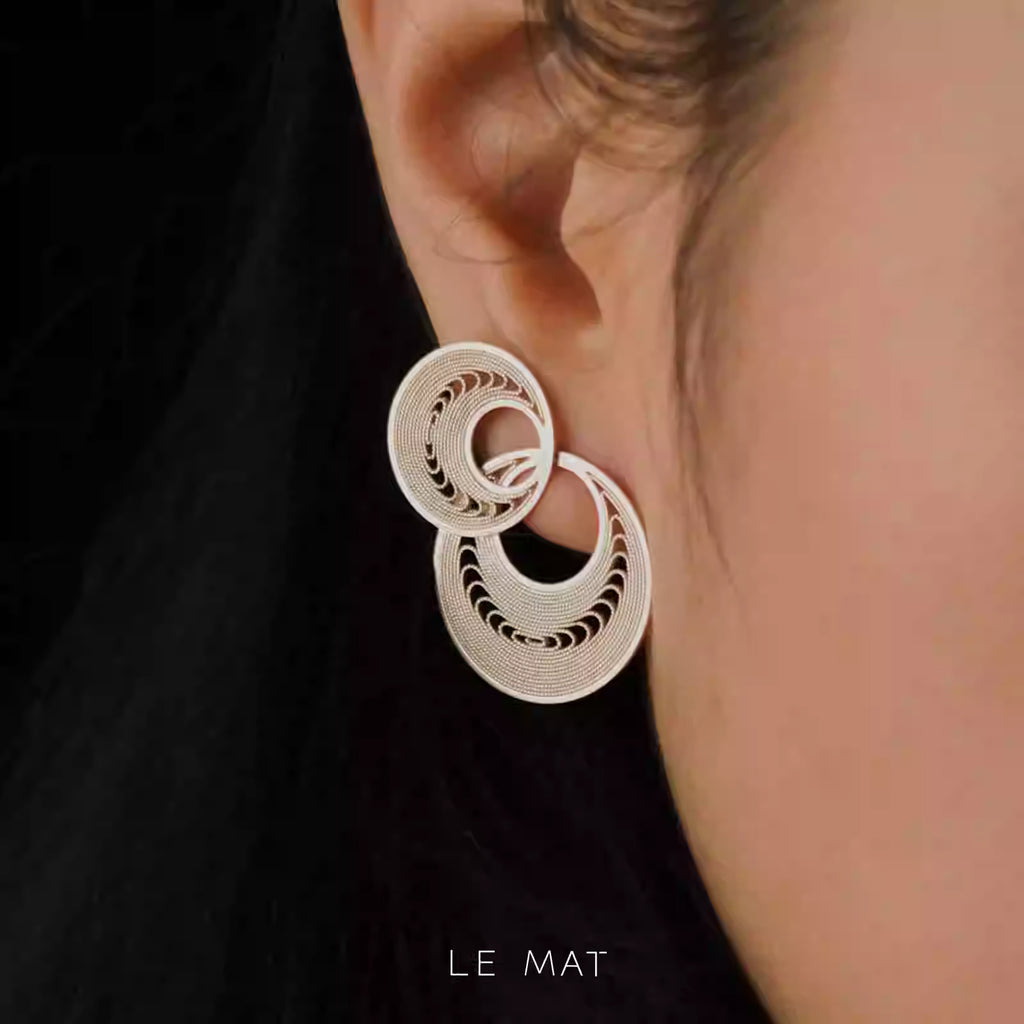 Lunar Eclipse Filigree Earrings