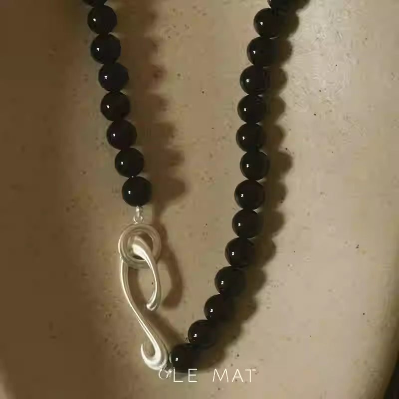 Brushstroke Black Onyx Necklace
